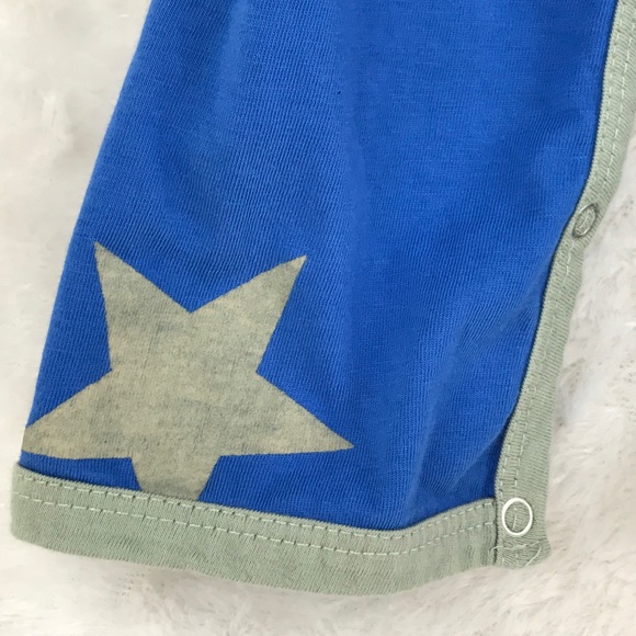A.T.U.N. Toddler Sz 18-24 M Blue Romper Gray Stars - Picture 4 of 12